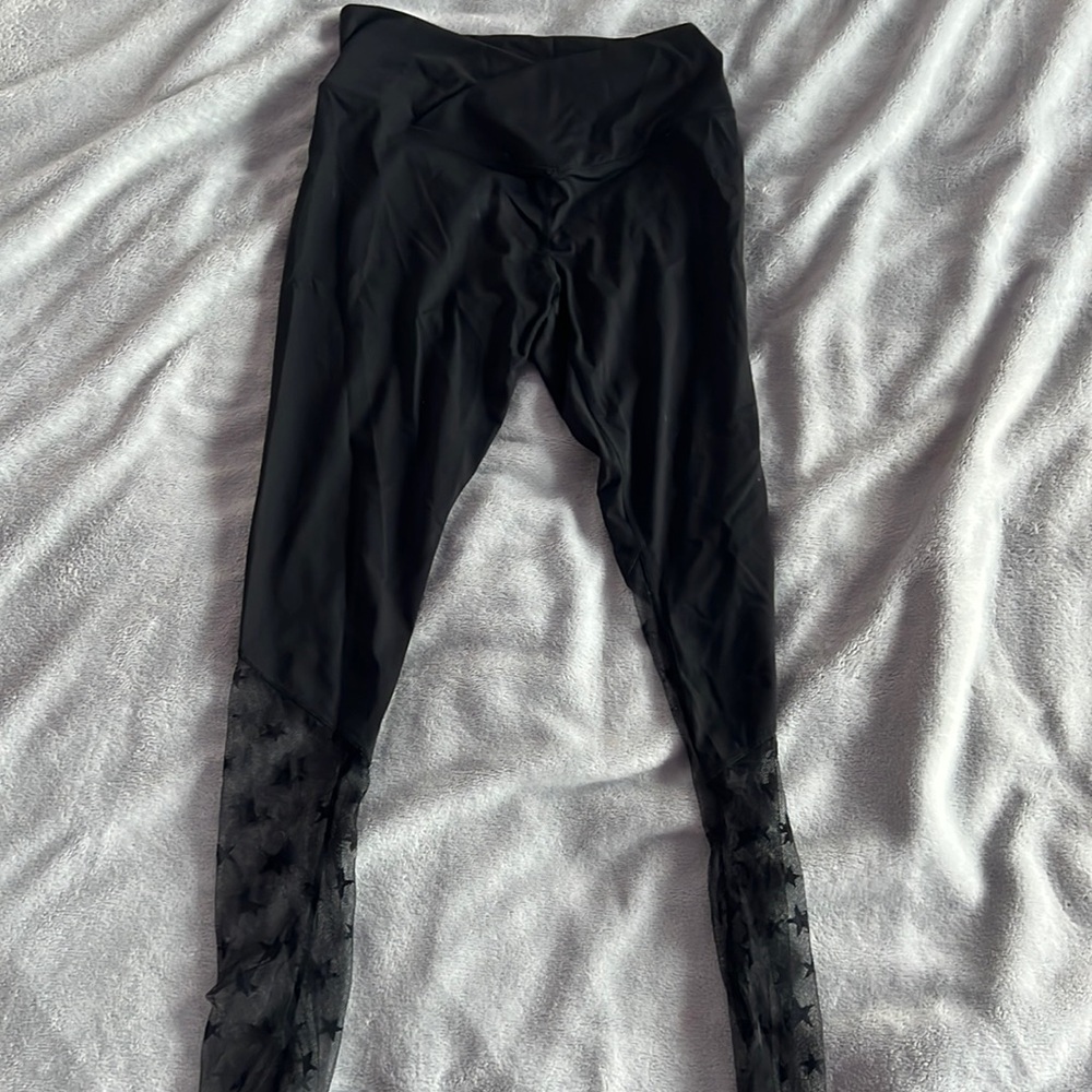 Sheer Leg Star Yoga Leggings